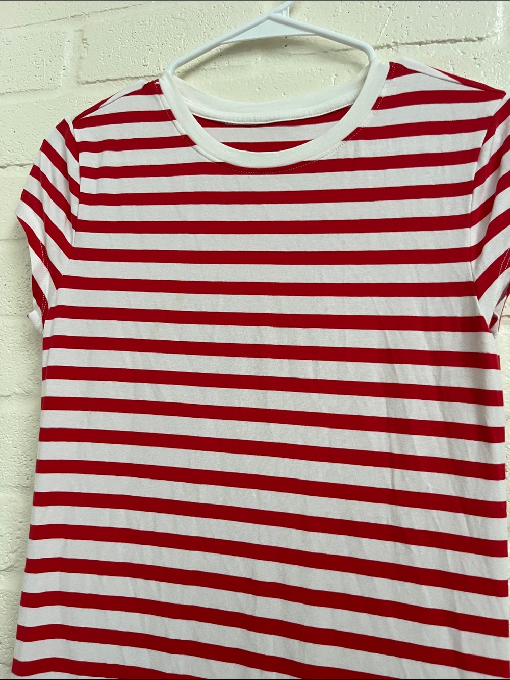Classic Red & White Striped Maxi Dress - Casual Scoop Neck